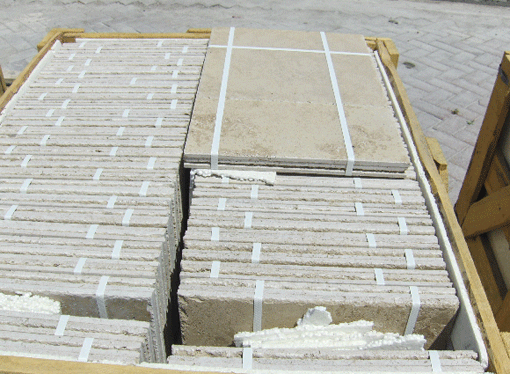 chiselled edge travertine