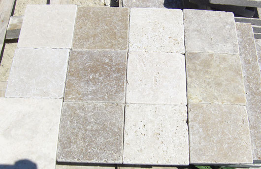 tumbled travertine tiles